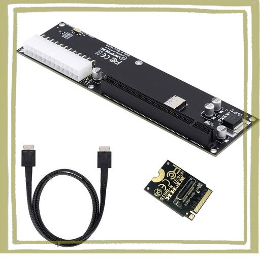 NFHK PCI-E 3.0 M.2 M-KEY TO OCULINK SFF-8612 SFF-8611 HOST ADAPTER FOR GPD WIN MAX2 EXTERNAL GRAPHICS CARD & SSD