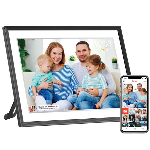 FRAMEO デジタルフォトフレーム WI-FI 10.1インチ タッチパネル 1280X800 IPS広視野角 32GBストレージ内蔵 写真 音楽 動画 転送 遠隔 スライドショー 無料アプリ 壁掛け対応 自動オンオフ デジタルアルバム プレゼントに