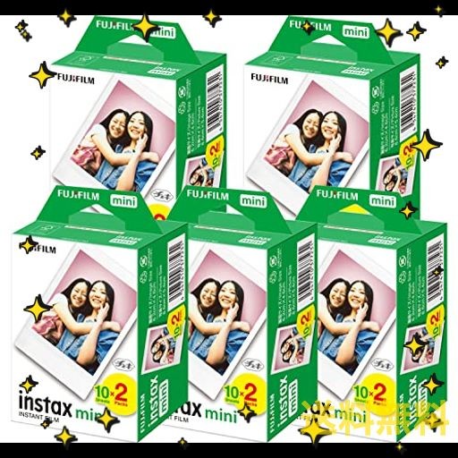 富士フィルム チェキフイルム INSTAX MINI カラー 2パック品 JP2(20枚入り)×5個セット [100枚入]