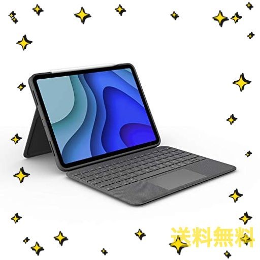 ロジクール IPAD PRO 11インチ 第4世代 第3世代 第2世代 第1世代 対応 トラックパッド付き キーボードケース FOLIO TOUCH IK1175BKA SMAR