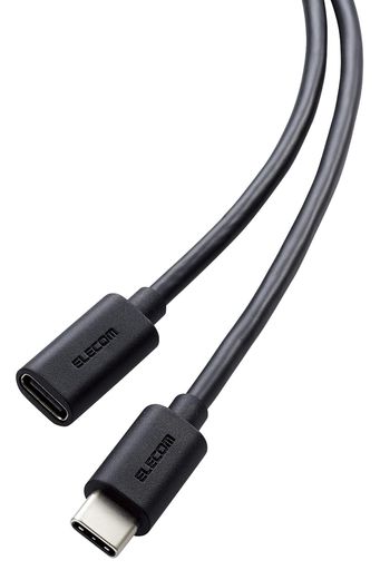 エレコム USB TYPE C 延長ケーブル 1M USB2.0 480MBPS PD 60W対応 ブラック MPA-ECC10BK