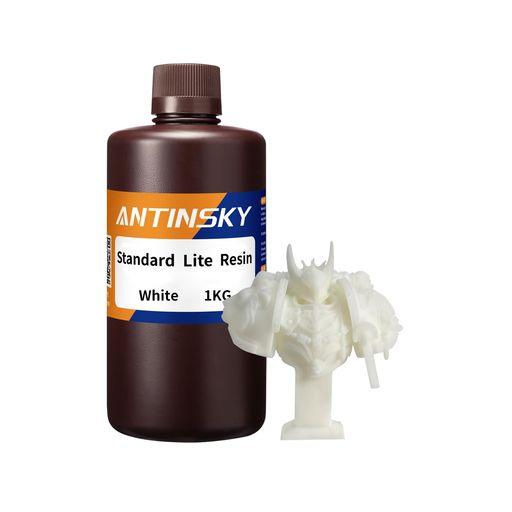 ANTINSKY スタンダード ライト レジン DLP LCD 3D 光造形樹脂 UV 硬化レジン 405NM フォトポリマー 高活性 高精度 低収縮 高速硬化 安定性 低臭 ホワイト 1KG