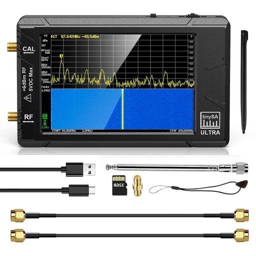 ZNZHNSI 2IN1 TINYSA のスペクトルの検光子および信号の発電機、4INCH - V0.4.5.1 100KHZ-5.3GHZ 手持ち型の頻度検光子、32GB カードとの 800MHZ MF/HF/VHF UHF の入力への 2IN1 の通販は