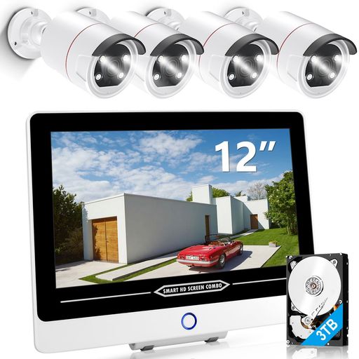 防犯カメラ 屋外 IP66防水防塵 500万画素 超高画素 モニター付き 130