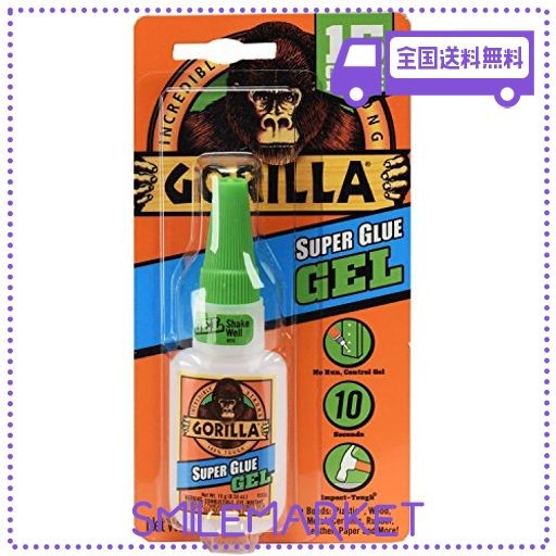 ゴリラ(GORILLA) スーパーグルー 強力瞬間接着剤 (ゼリー状, 15G