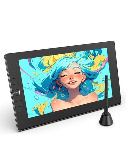 VEIKK 11.6インチ 液晶タブレット スマホ対応 フルラミネーション加工 スリムベゼル設計 筆圧8192 傾き検知 充電不要ペン 液晶ペンタブ