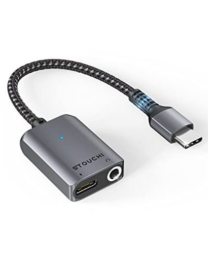 STOUCHI USB TYPE C TO 3.5MM イヤホン変換アダプター 2IN1 DAC搭載