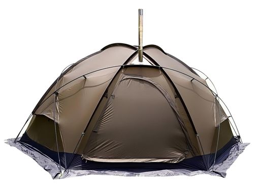 DANDELION SHELL ストーブジャック付きホットテント - 4人用4シーズン軽量シェルター、防水・防風機能付き、冬のキャンプ、ハイキング、ハンティング、釣りに最適