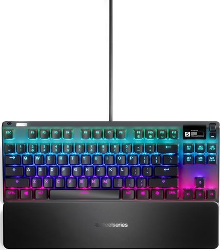 STEELSERIES ラピッドトリガー 搭載 ゲーミングキーボード テンキーレス 有線 英語配列 OMNIPOINTスイッチ 有機ELディスプレイ搭載 APEX