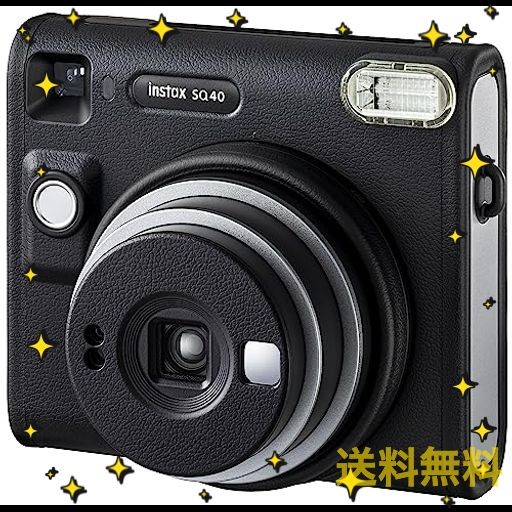 富士フイルム(FUJIFILM) インスタントカメラ ”チェキスクエア” INSTAX SQUARE SQ40 ブラック INS SQ 40