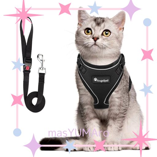 リーシュセット ブルー ナイロン 犬用ハーネス リーシュセット