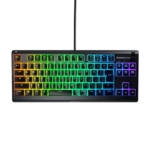 steelseries ゲーミングキーボード テンキーレス 有線 apex 3 tkl 日本語配列 静音スイッチ ip32防滴 24キー同時押し対応 ブラック