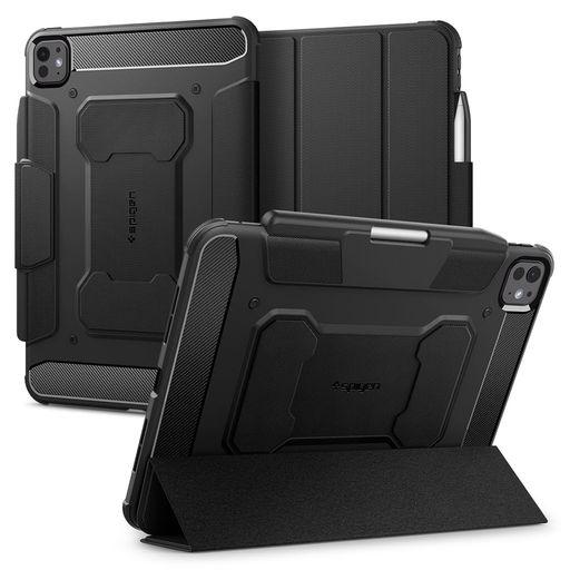 SPIGEN IPAD PRO 11 インチ (2024) ケース M4 衝撃吸収 耐衝撃 スタンド 落下 衝撃 吸収 ラギッド・アーマープロ ACS07017 (ブラック)