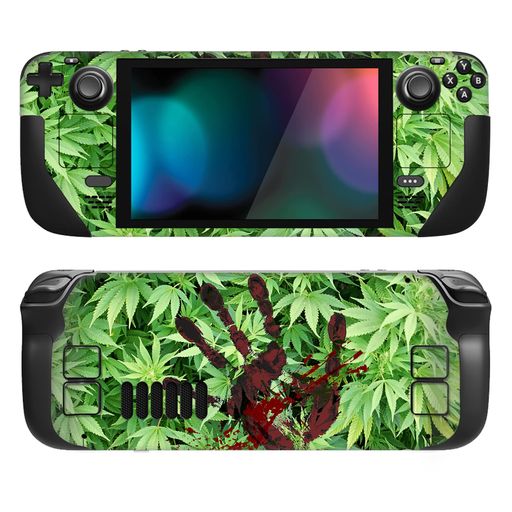 PLAYVITAL STEAM DECKモデルに対応用フルセット保護ステッカーシール、STEAM DECKに対応用カスタムビニールステッカースキン【血の手形】
