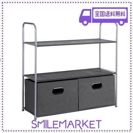 AMAZONベーシック ラック クローゼット収納 収納ボックス付き 83.1 × 31.0 × 78.7 CM グレー
