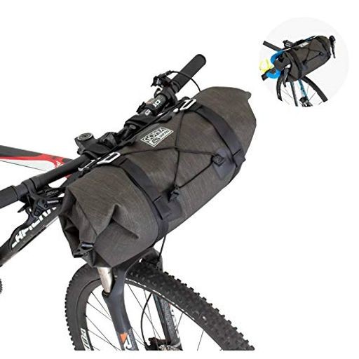 GORIX(ゴリックス) フロントバッグ 大容量 防水 ハンドルバーバッグ [高性能・防水・簡単取付け・キャンプ] 自転車 伸縮 雨対策 15L バイ