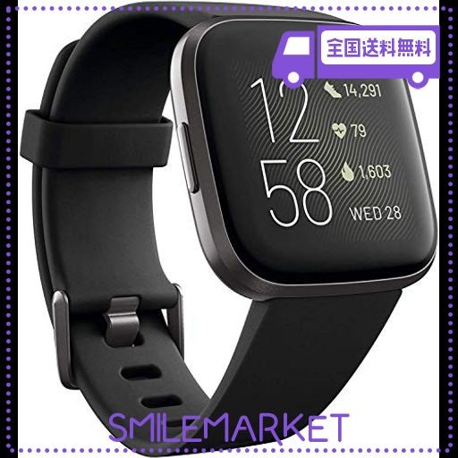 fitbit versa 2 スマートウォッチ ブラック/カーボン [6日間以上の