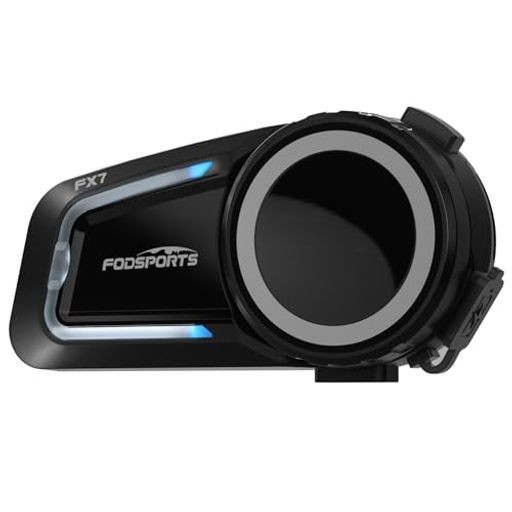 FODSPORTS バイク インカム FX7 メッシュ インカム デュアルチップ 音楽聴きながら通話 2-8人同時通話 強化音質 ワンタッチ全部接続 通信自動復帰 音楽共有 FMラジオ搭載 IP67防水 CVC&ENCノイズキャンセル の通販は