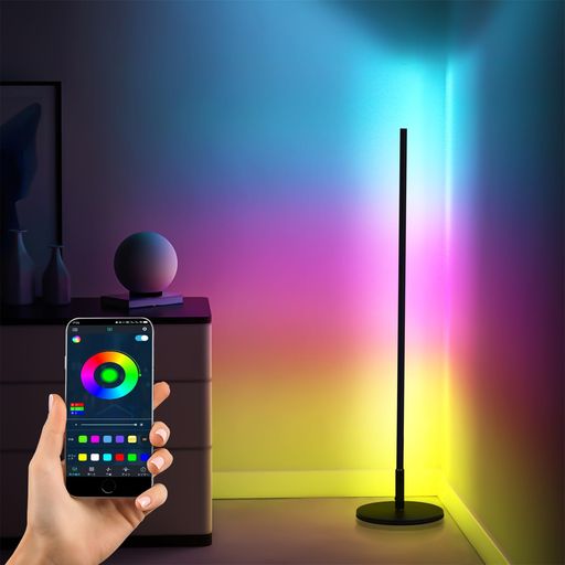 MOREFULLS RGB 変色 フロアランプ LED 調光調色 フロアライト 北欧風 LEDコーナーライト 212種類の発光パターン 間接照明 高さ120CM フロアスタンド・ランプ 寝室/リビング/オフィス/ゲーム室対応…