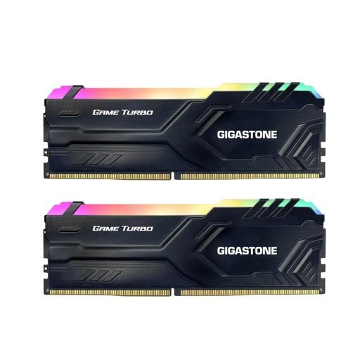 【発光型 DDR4】GIGASTONE GAME TURBO 8GBX2枚 (16GB KIT) DDR4 3200MHZ PC4-25600 CL 16-18-18-40 INTEL XMP 2.0 AMD RYZEN 1.35V UDIMM