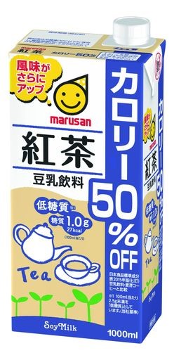 マルサン 豆乳飲料紅茶 カロリー50%オフ 1L×6本