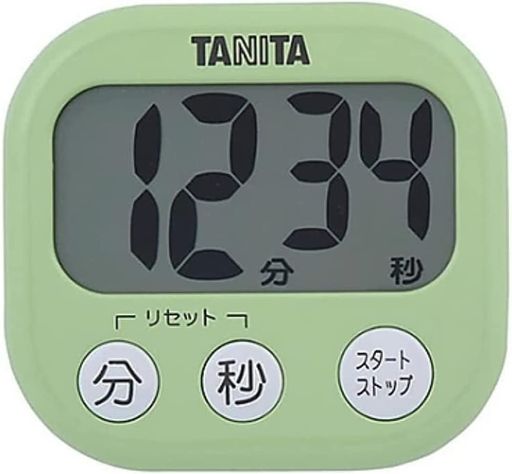 タニタ TANITA キッチン 勉強 学習 タイマー 大画面 大音量 100分 マグネット スタンド付き グリーン でか見えタイマー TD-384 GR