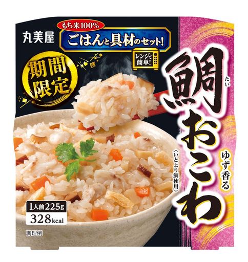 丸美屋 レンジで簡単! 期間限定 鯛おこわ もち米ごはん付き(プレミアムシリーズ) 225G×6個