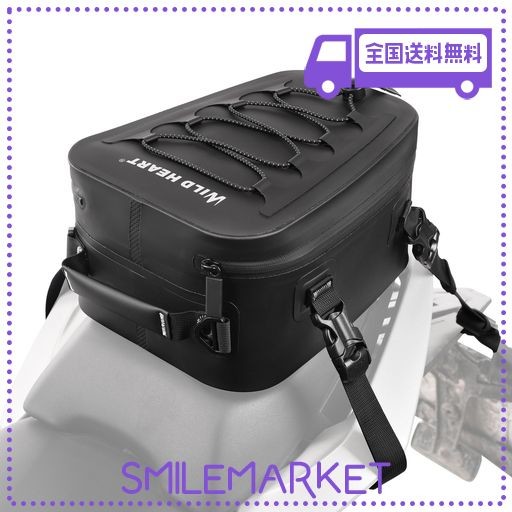 WILD オートバイテールバッグ/タンクバッグ防水多機能後部座席荷物サドルバッグバイク用 6L (6L ROPE BLACK)