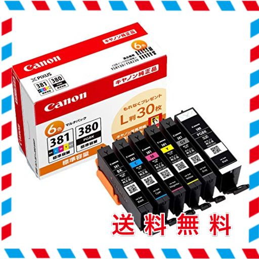 CANON 純正 インクカートリッジ BCI-381(BK/C/M/Y/GY)+380 6色マルチ 