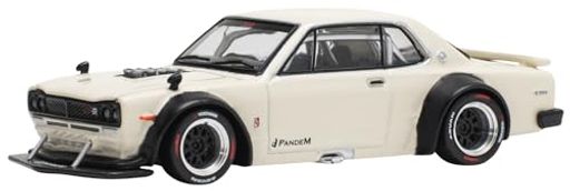 POP RACE 1/64 SKYLINE GT-R V8 DRIFT WHITE 完成品