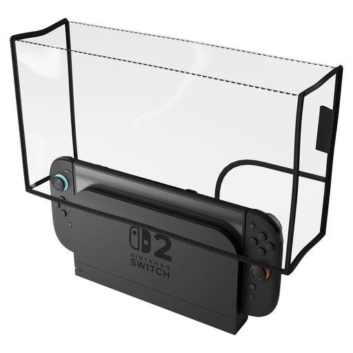 PLAYVITAL SWITCH 2(2025年モデル)対応 ドック用PVC防塵カバー ？ スイッチ2対応防水 耐キズ性 汚れ防止仕様 チャージングドック保護スリーブダストカバー【クリア】 その他ゲーム機本体