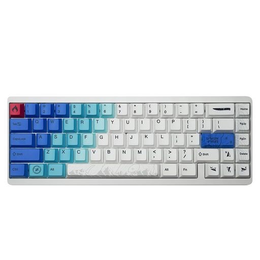 MECHKEYS VARMILO MUSE65 ゲーミングキーボード、CNC加工アルミ合金シャーシ、有線マグネティックホワイトスイッチキーボード、FPSゲーム