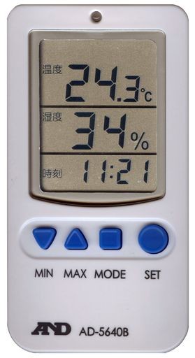 A&D 温湿度計 AD-5640B - 温湿時計