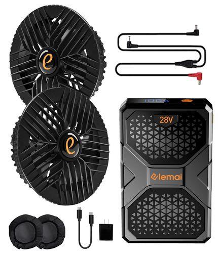 28V 30000mAh ファンバッテリーセット 大容量 作業服用 空調服 空調