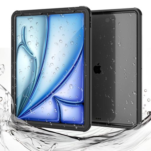 MIIMALL IPAD AIR 13インチ 防水ケース M2 2024 兼IPAD PRO 12.9 ケース IPAD AIR 13インチ カバー IPAD AIR 13 ケース IP68規格 防雪 防塵 耐衝撃 全面保護 お風呂 海 雨