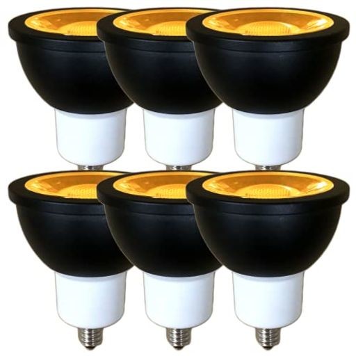 VIMLITE LEDハロゲン電球 EZ10 AC/DC12V COB6W JR50 LEDスポットライト 30度 ハロゲン形50W~60W相当 密閉器具対応 (電球色相当(2700K), 本体黒 6W 30度 EZ10口金(6個))の通販は