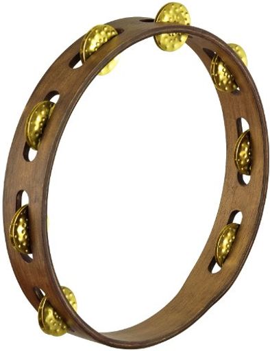 MEINL PERCUSSION マイネル タンバリン VINTAGE WOOD TAMBOURINE HAMMERED BRASS JINGLES 1ROW TA1V-WB 【国内正規品】