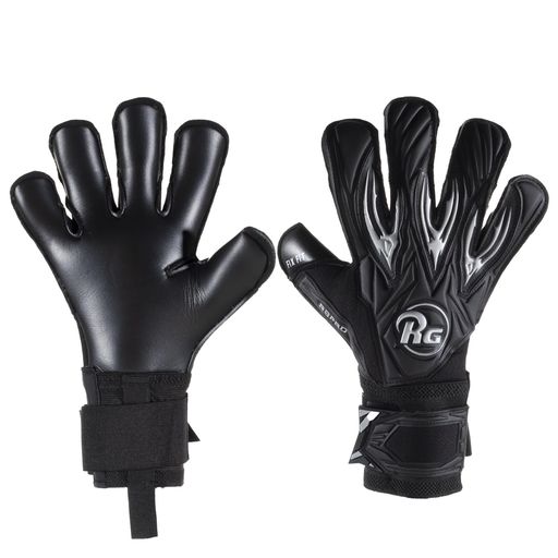 正規(アールジー)RGゴールキーパーグローブ ASPRO BLACK OUT JAPAN 日本モデル4カラー アスプロブラックアウト コンタクトブラック (シルバー, 9号)