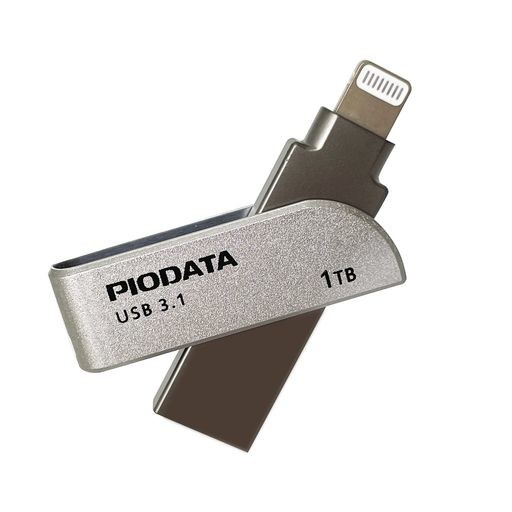 PIODATA IXFLASH 1TB IPHONE/IPAD用フラッシュメモリ USB3.1 APPLE MFI認証 LIGHTNING外付USBメモリー IOS/WINDOWS/MAC用 写真と動画 バ