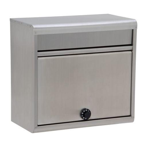 グリーンライフ ポスト 壁掛け日本製 サビにくい18-8ステンレス A4封筒(角形2号)対応 ダイヤル錠 PH-614D : グリーンライフ ポスト 壁掛け日本製 サビにくい18