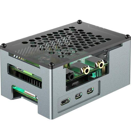 INNOMAKER RASPBERRY PI 5用アルミニウムケース 3510 PWMファンパッシブヒートシンク付き アルミニウム合金ケース DAC/DAC PRO/AMP/AMP PRO/RS485&CANハットとほとんどのRASPBERRY の通販は 6,324円