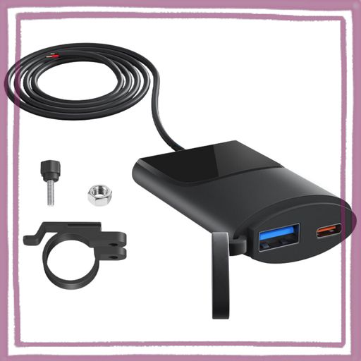 FLITZER バイク USB電源 防水 電源ソケット 急速充電 バイク用品 アウトドア ツーリング スマホホルダー 自動オフ 小型 薄型 過圧保護 スマホ 充電器