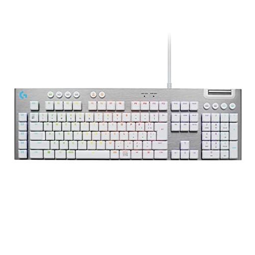 【AMAZON.CO.JP限定】LOGICOOL G ゲーミングキーボード G813-TCWH 有線 タクタイル 茶軸 薄型 確かな打鍵感 GLスイッチ 日本語配列 LIGHT