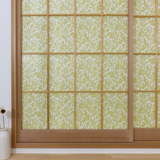 【障子に貼るレース モリス THISTLE シスル 1枚入り】P217 破れない障子紙 遮熱 花粉キャッチ 断熱 採光性 通気性 作業簡単 日本製