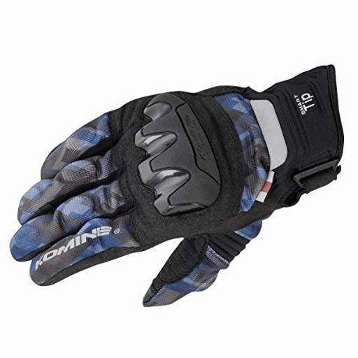 [コミネ] バイク用 プロテクトメッシュグローブ PLAID NAVY S GK-220 1224 春夏秋向け メッシュ素材 プロテクター