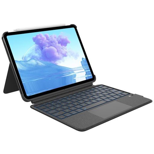 EARTO FOR IPAD PRO 11 第4/3/2/1世代 キーボード付きケース 多機能タッチパッド搭載 7色バックライト IPAD AIR4/AIR5 キーボード 10.9/1