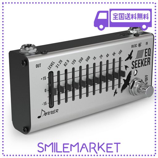 DONNER イコライザー EQシーカー 10バンド EQ EQUALIZER エフェクター イコライザー ギターエフェクター ペダル (EQ SEEKER)