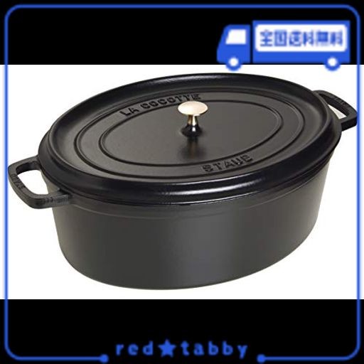 staub 素っ気 ストウブ 「 ピコ ココット オーバル ブラック 27cm