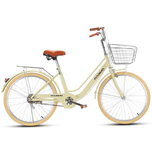 シティサイクル ベージュ 前カゴ付き シティサイクル ベージュ 前カゴ付き 26インチ