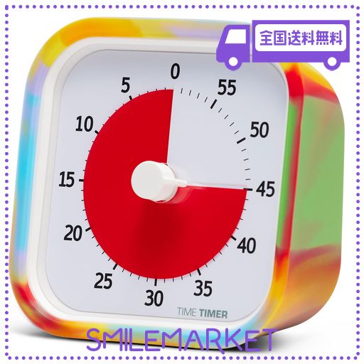 TIME TIMER MOD 9CM 60分 タイムタイマー モッド スペシャルエディション (カバー付き) タイダイ柄 時間管理 学習タイマー TTM9-TYDY-W 正規品